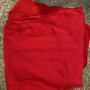 Queen Size Red Flat Bedsheet